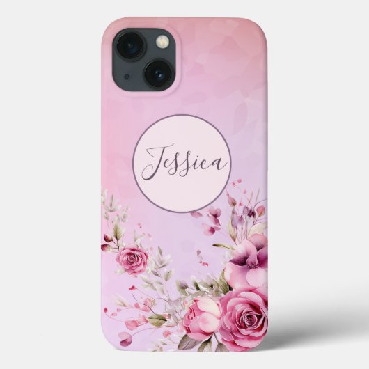 ピンクのフローラ Case-Mate iPhoneケース (裏面)