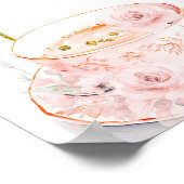 ピンクのフローラAベビーがブルーイング歓迎サイン ポスター (角)