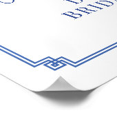 ピンクのフローラChinoiserieブライダルシャワーへようこそ ポスター (角)