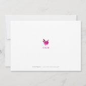 ピンクのフローラChinoiserie結婚式の日付を保存 セーブザデート (裏面)