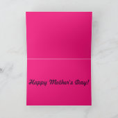 ピンクのフローラMOM母の日カード カード (内部)