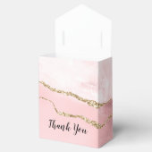 ピンクのフワッとしたアゲートにゴールドのリボンがエレガント フェイバーボックス (オープン)