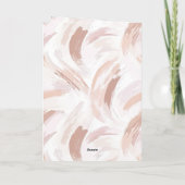 ピンクのフワッとしたクリーム色の抽象的な誕生日 カード (裏面)