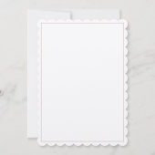 ピンクのフワフワ フェルト 白紙 ウサギ ベビーシャワー 招待状 (裏面)