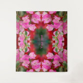 ピンクのブガンビリアの花 タペストリー (正面)