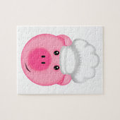 ピンクのブタのシェフ ジグソーパズル (横)