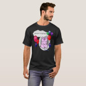 ピンクのブタの誕生日のテンプレート Tシャツ (正面フル)