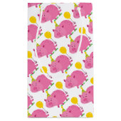 ピンクのブタの誕生日 スモールペーパーバッグ (裏面)