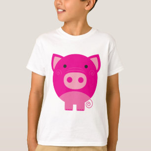 ピンクのブタのTシャツおよびギフト Tシャツ