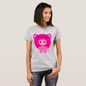 ピンクのブタのTシャツおよびギフト Tシャツ (正面フル)