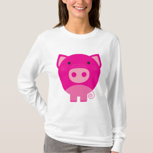 ピンクのブタのTシャツおよびギフト Tシャツ