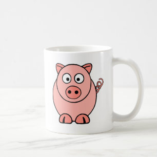ピンクのブタ コーヒーマグカップ