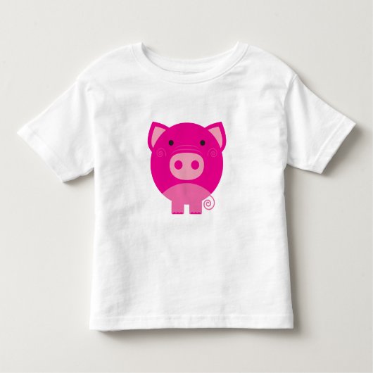 ピンクのブタ トドラーTシャツ (正面)