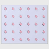 ピンクのブタ、包装紙、30" x 6' ラッピングペーパー (フラット)