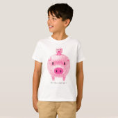 ピンクのブタ Tシャツ (正面フル)