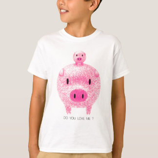 ピンクのブタ Tシャツ