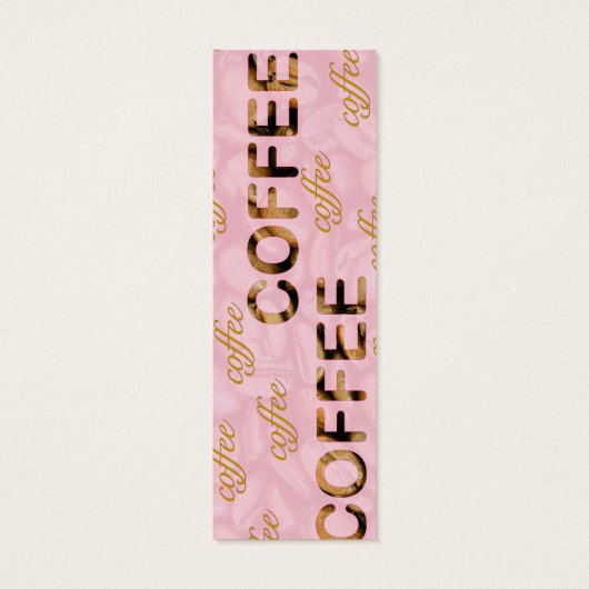ピンクのブックマークのコパーソナライズされたーヒー (裏面)