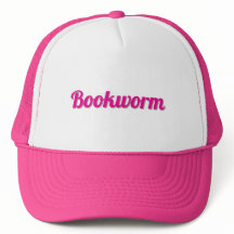ピンクのブックワームのトラック帽