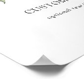 ピンクのブッシュとグリーンカスタムテキストサイン ポスター (角)