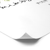 ピンクのブッシュとグリーン ミモザ バー ドリンク サイン (角)