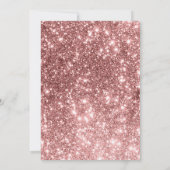 ピンクのブッシュグリッタークラウンティアラ エレガントスウィート16 招待状 (裏面)