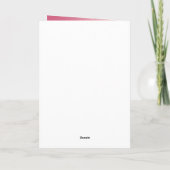 ピンクのブッシュグリッター パームツリー オンブレ カード (裏面)