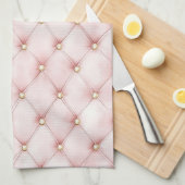 ピンクのブッシュゴールドタフトのブライズシャワー キッチンタオル (四つ折り)