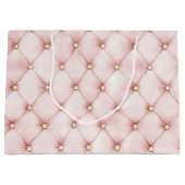 ピンクのブッシュゴールドタフトのブライズシャワー ラージペーパーバッグ (正面)