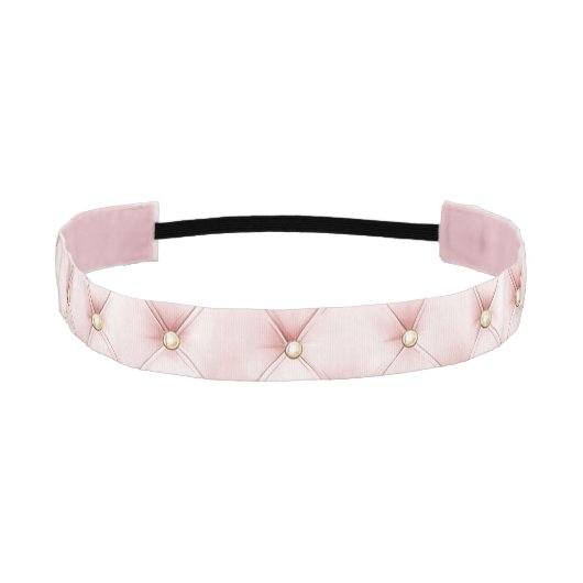 ピンクのブッシュゴールドタフト ブライダルシャワー アスレチックヘッドバンド (正面)