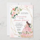 ピンクのブッシュプリンセス キンセアニエラ招待状 招待状 (正面)