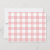 ピンクのブッシュ アイスクリーム ブライダルシャワー ゴールド グリッター サンキューカード (裏面)