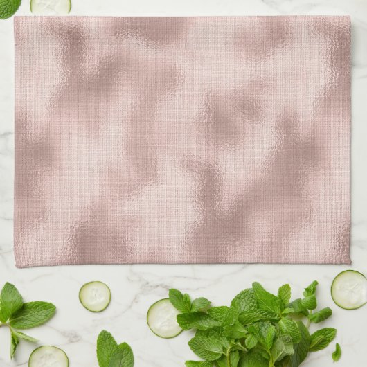 ピンクのブッシュ ローズゴールドのブライズシャワー キッチンタオル (折り畳み)