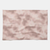 ピンクのブッシュ ローズゴールドのブライズシャワー キッチンタオル (横)