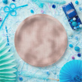 ピンクのブッシュ ローズゴールド バースデー ペーパープレート