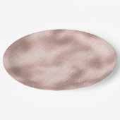 ピンクのブッシュ ローズゴールド バースデー ペーパープレート