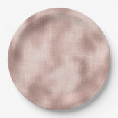 ピンクのブッシュ ローズゴールド バースデー ペーパープレート