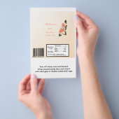 ピンクのブッシュ ローズ ウェディング 大きな ハーシーのラッパー チラシ (ハンドル)