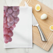 ピンクのブドウ キッチンタオル (四つ折り)