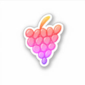 ピンクのブドウ シール (正面)