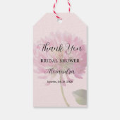 ピンクのブライダルシャワーのお礼 ギフトタグ (裏面)