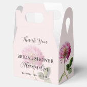 ピンクのブライダルシャワーのお礼 フェイバーボックス (オープン)
