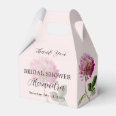 ピンクのブライダルシャワーのお礼 フェイバーボックス (正面サイド)