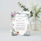 ピンクのブライダルシャワーの招待をする前に青 (スタンド正面)