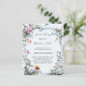 ピンクのブライダルシャワーの招待をする前に青 (スタンド正面)