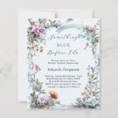 ピンクのブライダルシャワーの招待をする前に青 (正面)