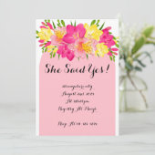 ピンクのブライダルシャワーの招待状 招待状 (スタンド正面)