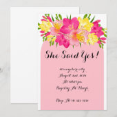 ピンクのブライダルシャワーの招待状 招待状 (正面/裏面)