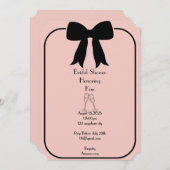 ピンクのブライダルシャワーの招待状 招待状 (正面/裏面)