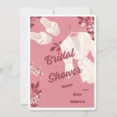 ピンクのブライダルシャワーへの招待 –  招待状 (正面)
