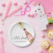 ピンクのブライダルシャワーを祝おう ペーパープレート (パーティー)
